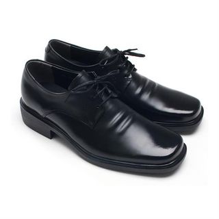 cow leather black shoes